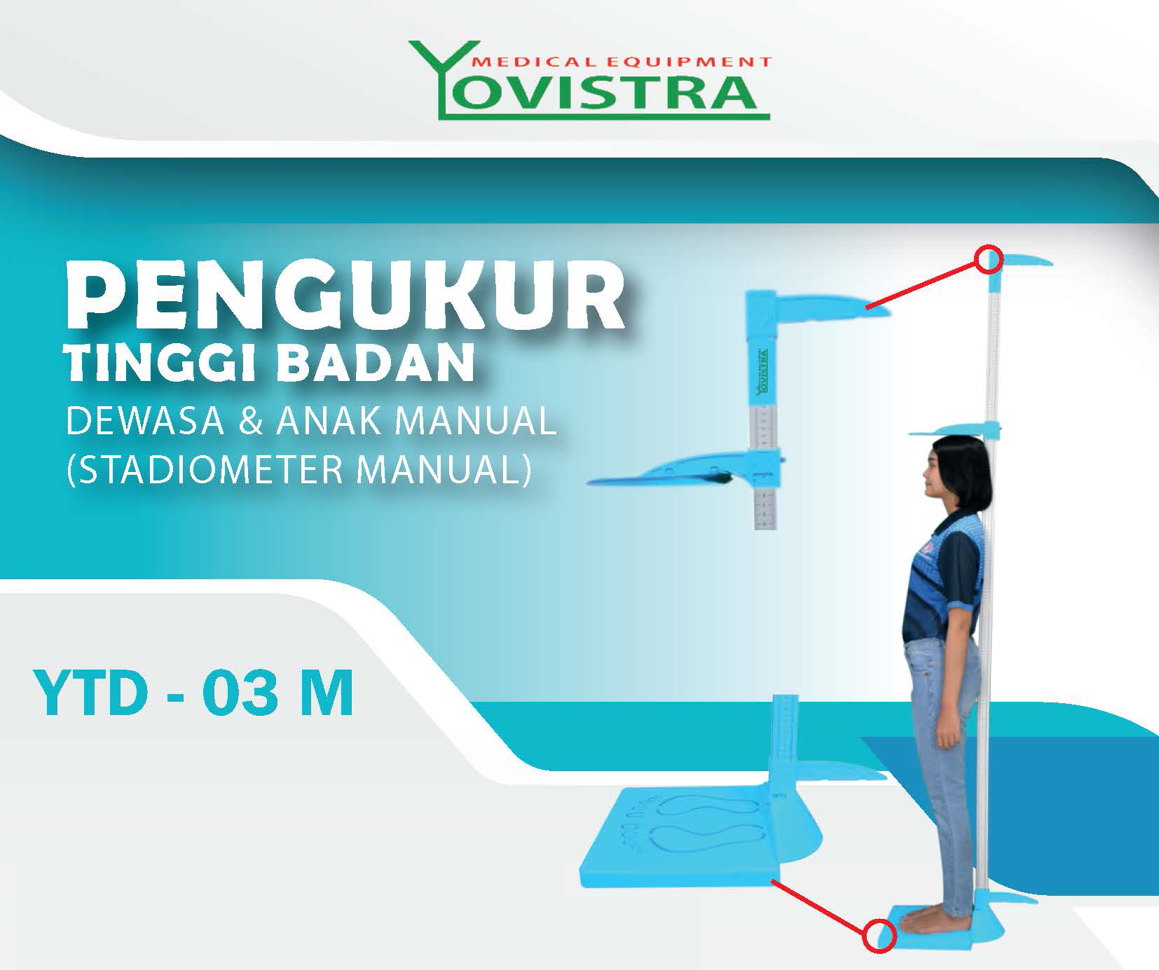 Read more about the article Stadiometer Yovistra YTD – 03M, Untuk Mengukur Tinggi Badan yang Akurat