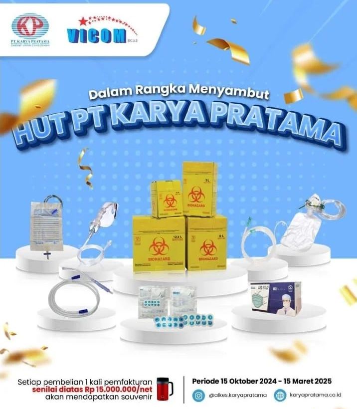 You are currently viewing Promo Spesial HUT Karya Pratama: Dapatkan Diskon dan Produk Medis Vicom Berkualitas!